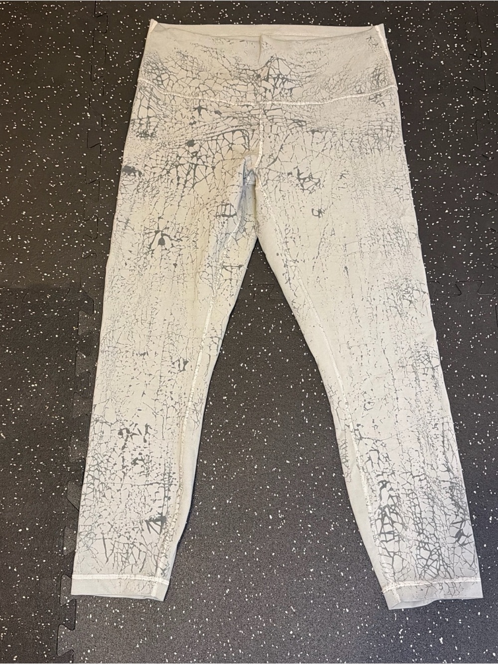 lululemon athletica light moss and Gray Crackle-Print Leggings